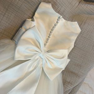 David’s Bridal Satin and Tulle Flower Girl Dress